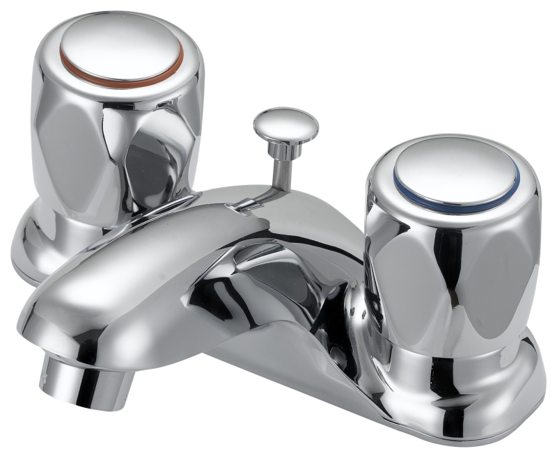 Boston Harbor F5120052CP Lavatory Faucet, 1.2 gpm, 2-Faucet Handle, 3-Faucet Hole, Metal/Plastic, Chrome, Round Handle