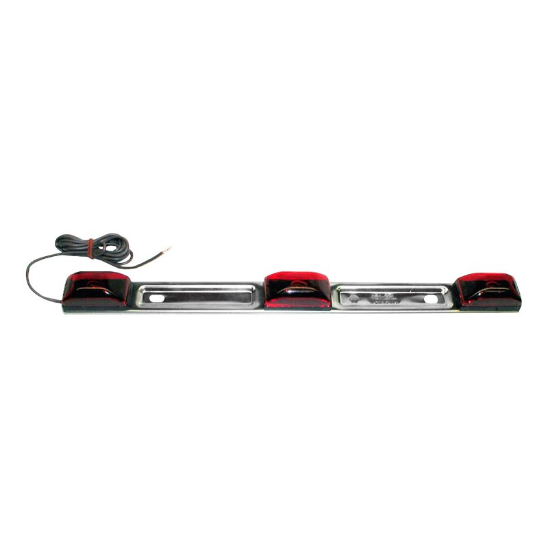 PM V151-3RL Submersible Light Bar, 12 V, Incandescent Lamp, 3-Lamp, Red Light