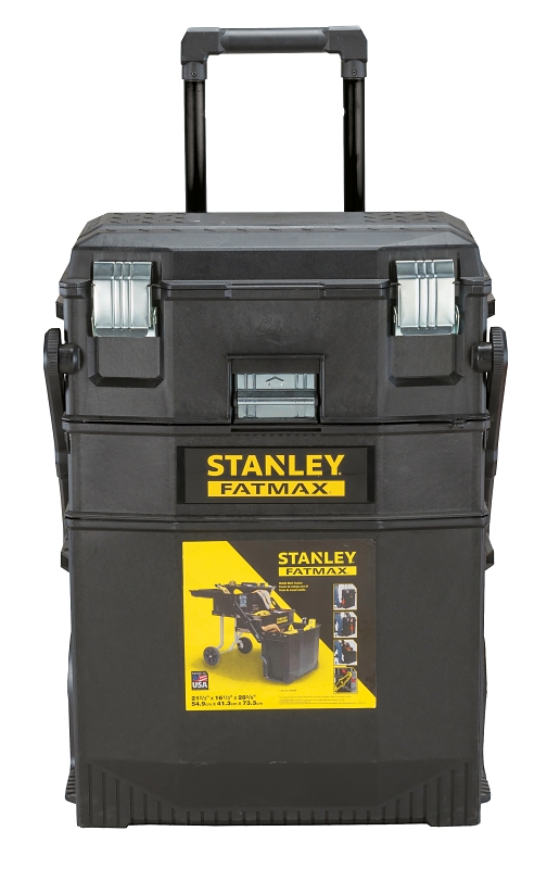Fatmax 020800R 4-in-1 Mobile Work Station, 21.6 gal, Foam, Black, 9 in L x 22 in W x 29 in H Outside, 1-Drawer