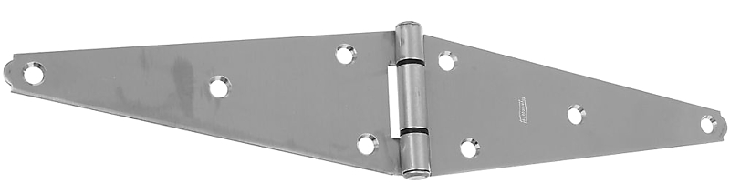 National Hardware N342-493 Heavy Strap Hinge, 3-3/8 in W Frame Leaf, 1-13/16 in H Frame Leaf, 1/8 in Thick Leaf, 60 lb