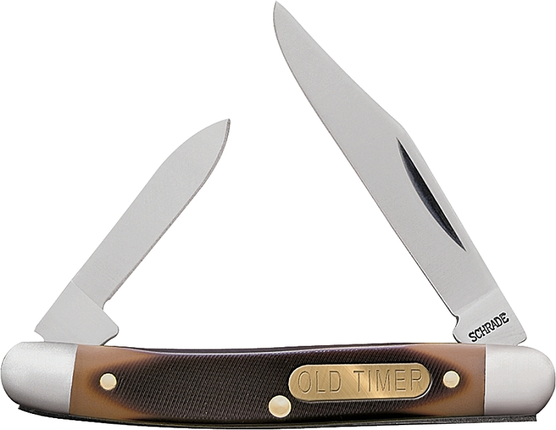 Old Timer 104OT Folding Pocket Knife, 2 in L Blade, Stainless Steel Blade, 2-Blade, Foldable Handle