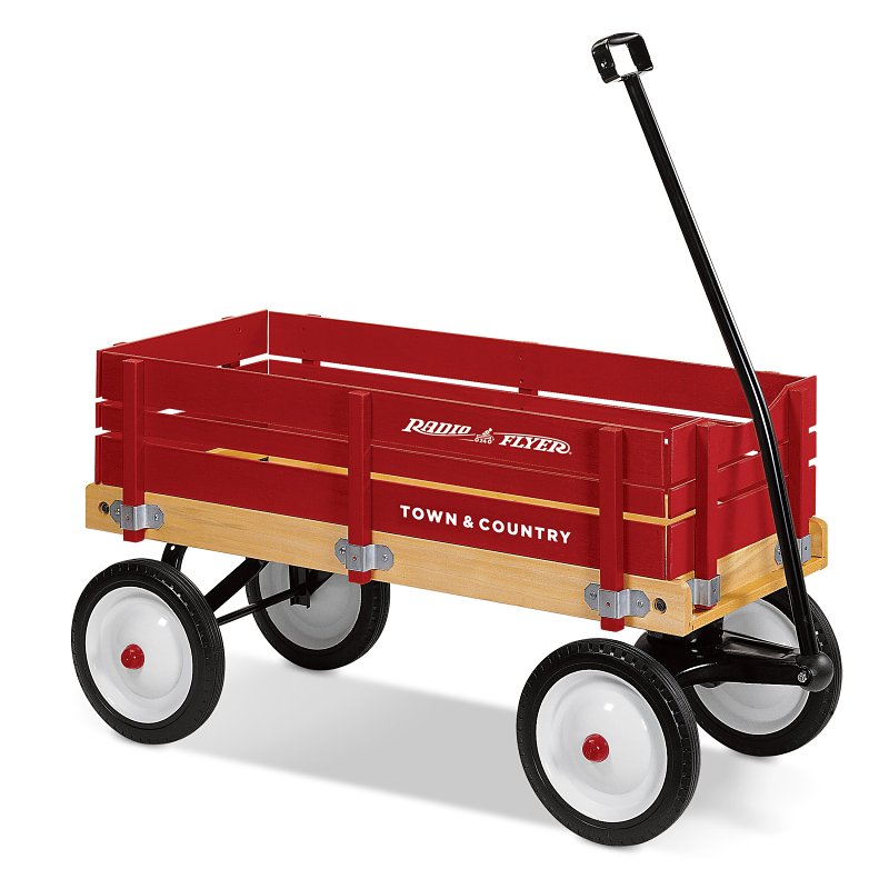 Radio Flyer 24 Wagon, 150 lb, Wood, Red #VORG6219992, 24Z