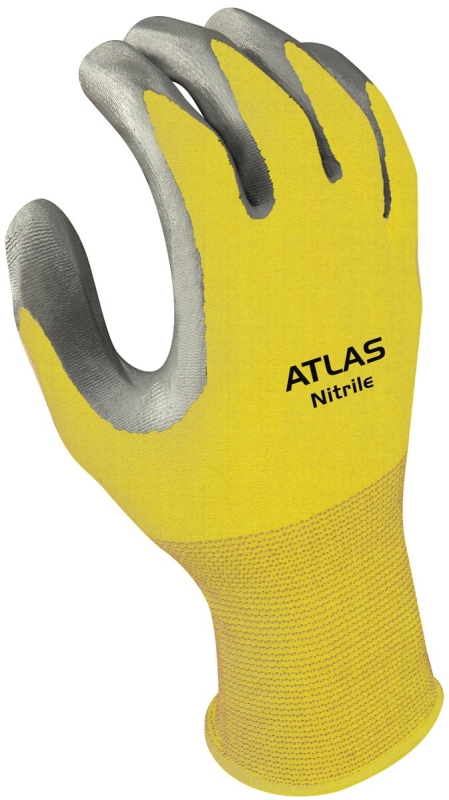 Showa 3704CM-07.RT Ergonomic Protective Gloves, M, Knit Wrist Cuff, Nitrile Coating, Nylon Glove, Purple