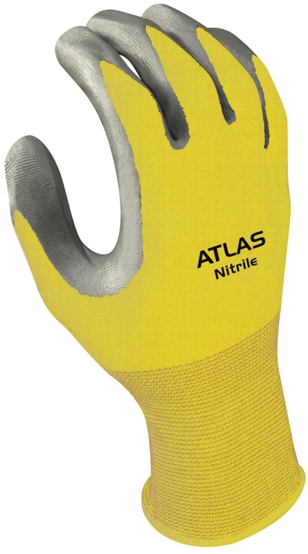 Showa 3704CS-06.RT Ergonomic Protective Gloves, S, Knit Wrist Cuff, Nitrile Coating, Nylon Glove, Purple