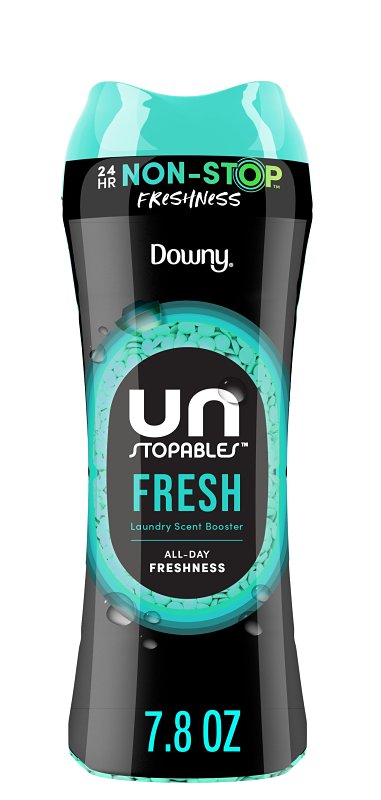 Downy 030772087312 Laundry Scent Booster, 7.8 oz, Beads, Fresh, Pack of 4
