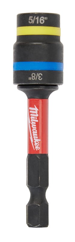 Milwaukee SHOCKWAVE 49-66-4543 2-in-1 Impact-Duty Magnetic Nut Driver, 5/16, 3/8 in Drive, Hex Drive, 2-1/2 in L