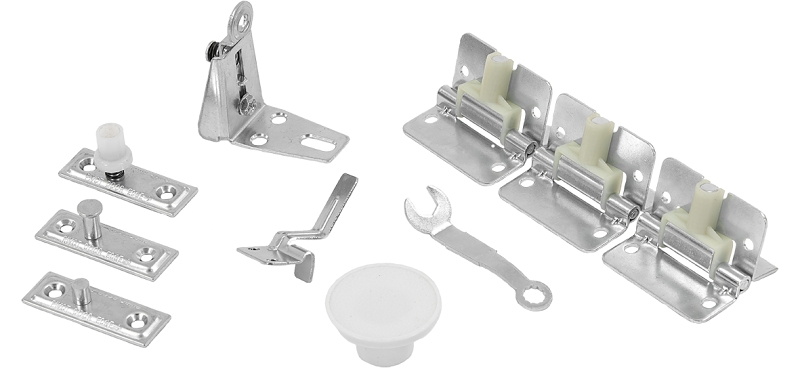 Renin BF1700-03600-BW Hardware Track Set, 36 in L Track, Steel, White, For: 3/4 to 1-3/4 in THK Bi-Fold Doors