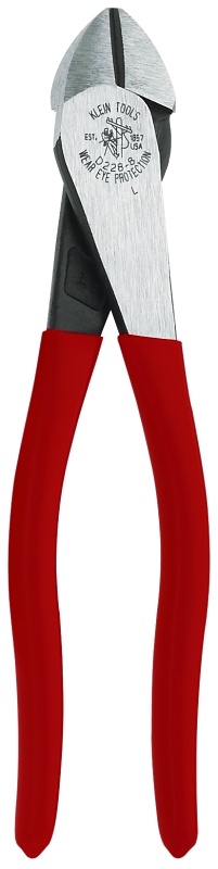 Klein Tools D248-8 Diagonal Cutting Plier, 8-1/16 in OAL, 3/4 in Cutting Capacity, 3/4 in Jaw Opening, Red Handle