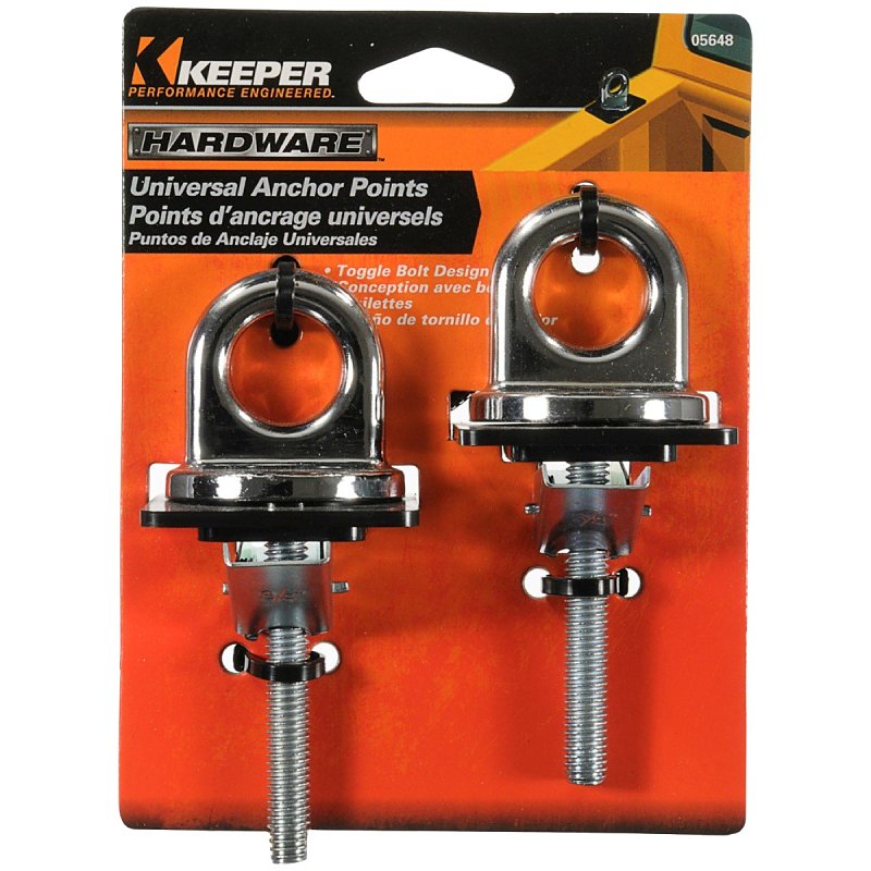 Keeper 05648 Anchor Point, Premium, Universal, Steel, Black, Chrome-Plated