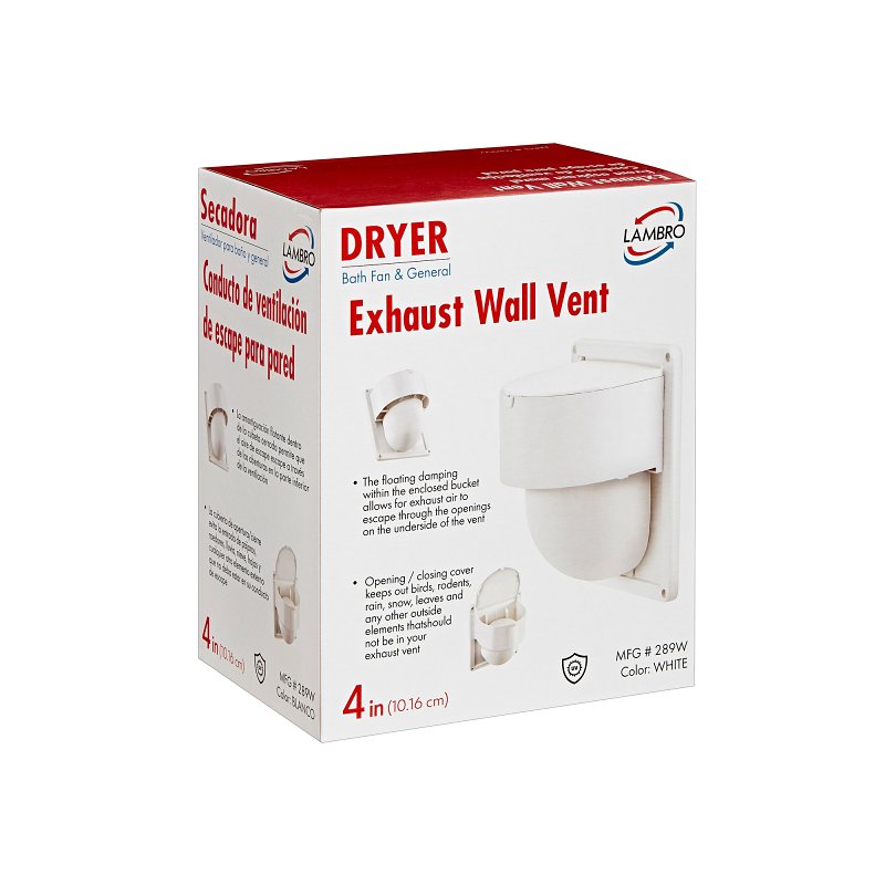 Lambro 289W Dryer Vent Seal, ABS, White #VORG3689023, 289W Lambro 289W Dryer Vent Seal, ABS, White #VORG3689023, 289W