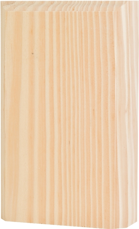 Waddell BTB35 Base Trim Block, 6 in L, 3-3/4 in W, 1 in Thick, Wood