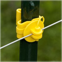 Zareba ITPLY-Z Pin-Lock T-Post Insulator, Polyethylene, Yellow, T-Post Mounting