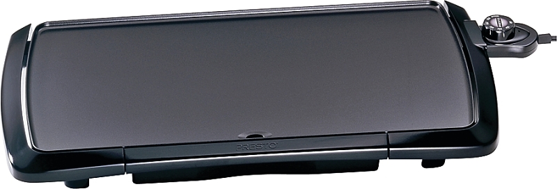 Presto 07030 Electric Griddle 10 1 2 in W Cooking Surface 20 in D Cooking Surface 1500 W Automatic Control Black VORG9503244 07030