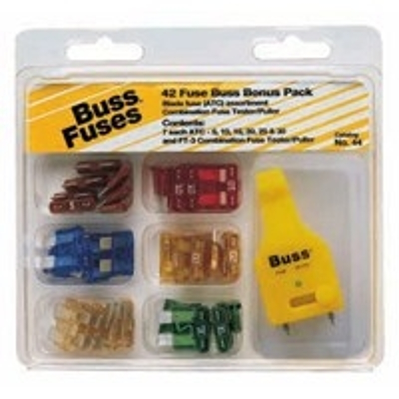 Bussmann NO.44 Fuse Bonus Assortment Kit, Fast-Acting Fuse, ATC, 32 V, 5 to 30 A, 1 kA Interrupt