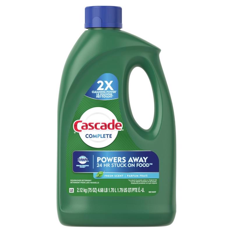 Cascade Fresh Scent Gel Dishwasher Detergent 75 oz 1 pk Pack of 6