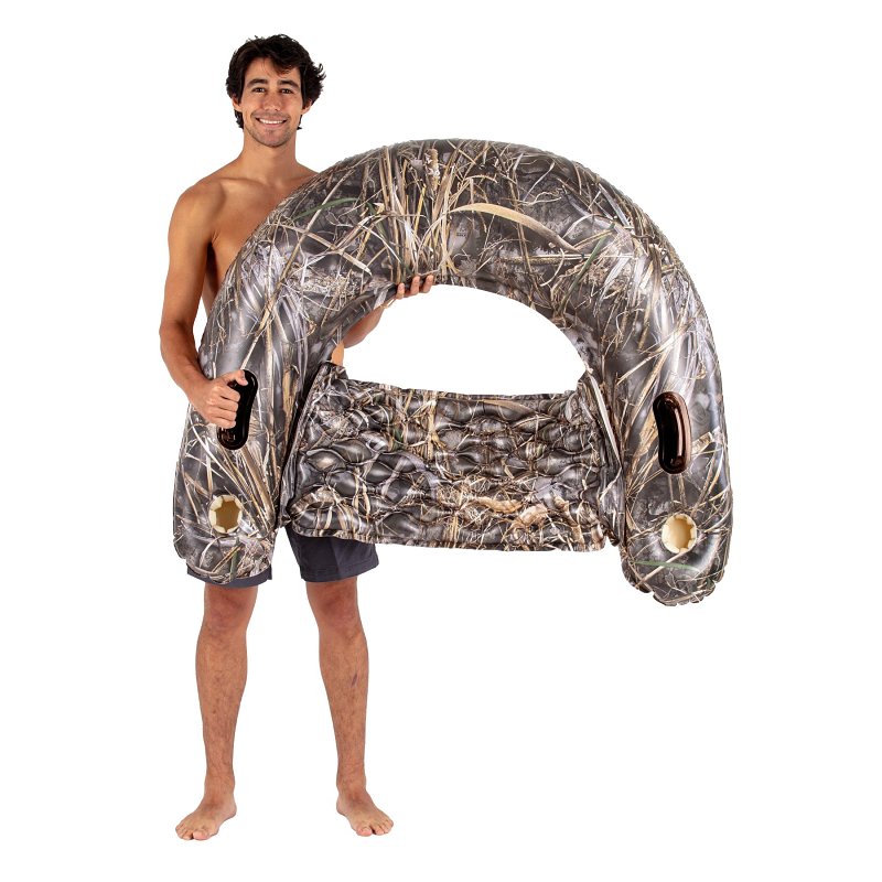 PoolCandy RealTree Max 7 Series RT2402MX7 Jumbo Sun Chair Pool Float, Inflatable Profile, PVC, Camouflage