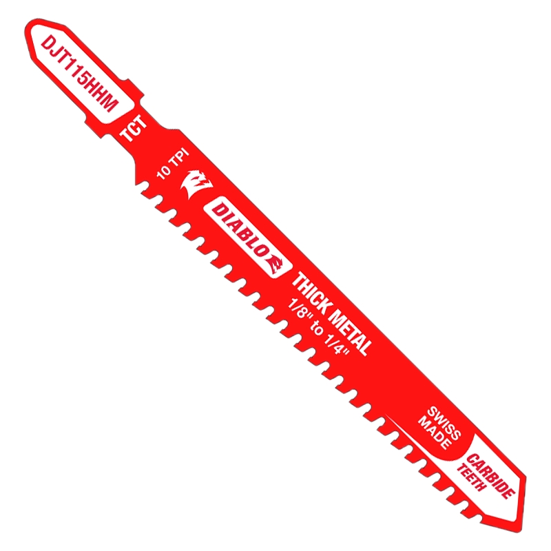 Diablo DJT155HHM Jig Saw Blade, 3-3/5 in L, 10 TPI, Carbide Cutting Edge