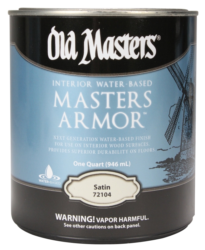 Old Masters MASTERS ARMOR 72104 Stain, Satin, Clear, Liquid, 1 qt