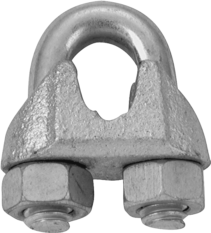 Campbell T7670429 Wire Rope Clip, 3/16 in Dia Wire Rope, Iron, Electro-Galvanized
