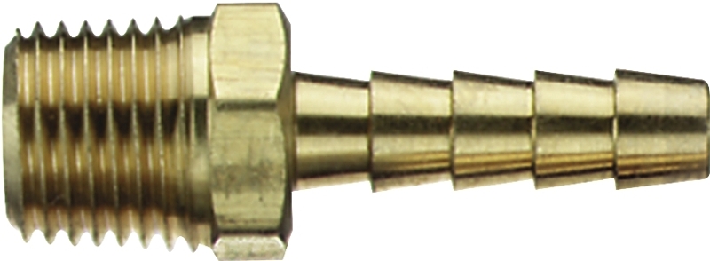 Tru-Flate 21-133 Air Hose Fitting, 1/4 in, MNPT x Barbed, Brass