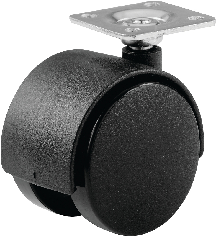 Shepherd Hardware 9401 Caster, 1-5/8 in Dia Wheel, Nylon/Urethane Wheel, Black, 40 lb