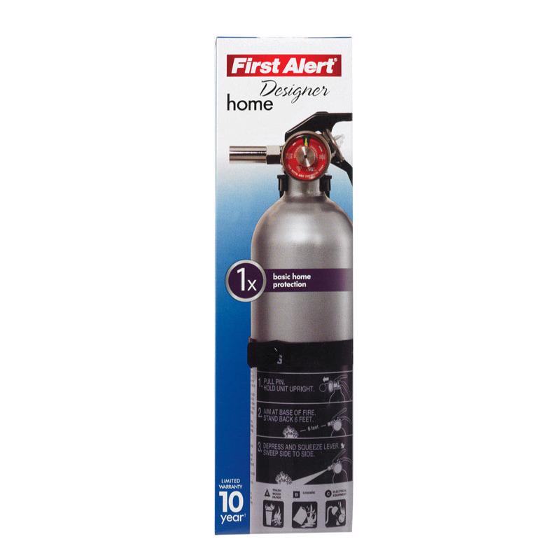 First Alert Designer 2-1/2 lb Fire Extinguisher For Household OSHA/US Coast Guard Agency Approval, Pack of 4
