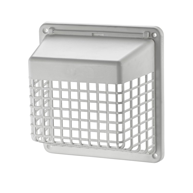Lambro 1491WG Universal Hinged Vent Guard, Polymer Resin, White, For: 3 in and 4 in Hoods and Louvered Vents