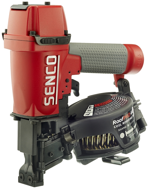 Senco RoofPro Series 8V0001N Roofing Nailer, 120 Magazine, 15 deg Collation, Angled Wire Coil Collation, 3.86 scfm Air