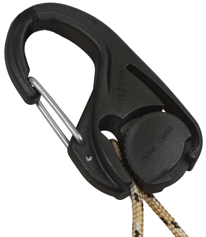 Nite Ize NCJ2-25-2R3 Cord Tightener, Plastic/Rubber, Black, For: 1/16 to 3/16 in Ropes