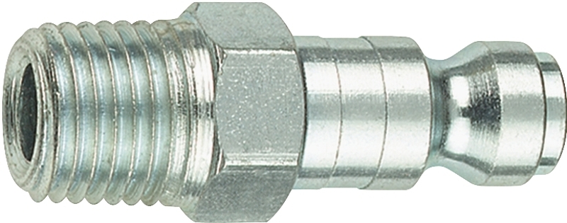 Tru-Flate 12-705 Plug, 1/2 in, MNPT, Steel, Clear Trivalent Zinc Chromate