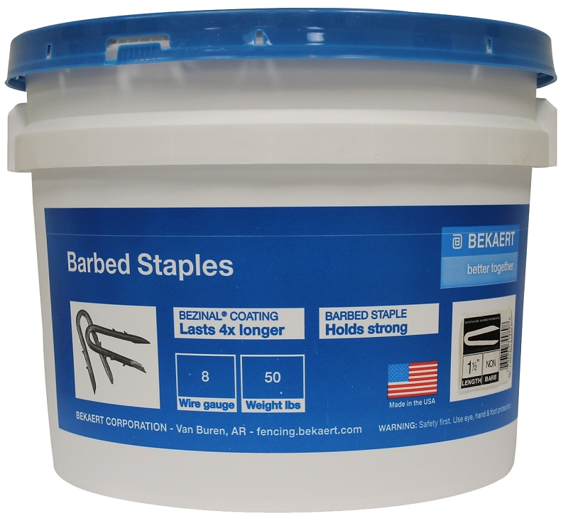 Bekaert 187260 Double Barbed Staple, 1-3/4 in, 8 ga Gauge