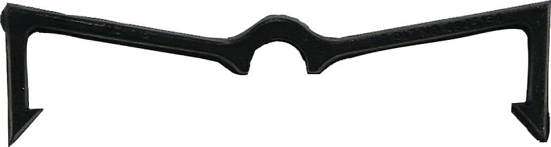 Crawford 18025 Peg Hook Lock, Plastic, Black, Zinc-Plated