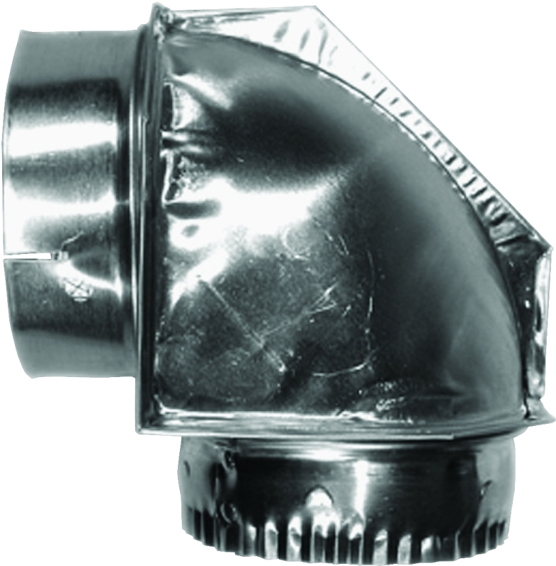 Builder's Best SAF-T-DUCT 010151 Close Elbow, 4.2 in Connection, Male x Female, Aluminum