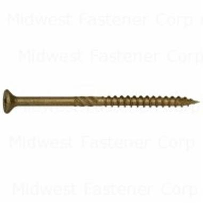 SaberDrive 53297 Deck Screw, #9 Thread, 2-1/2 in L, UNC Thread, 6 Nibs Bugle Head, Star Drive, Type 17 Point, Steel, Tan