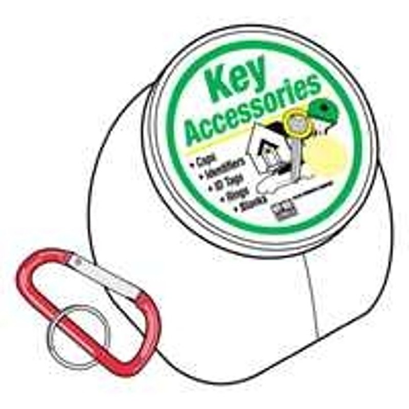 2GO KT127 Large Key Carabiner, 3-1/8 in OAL, Aluminum, Assorted, Anodized, Pack of 50