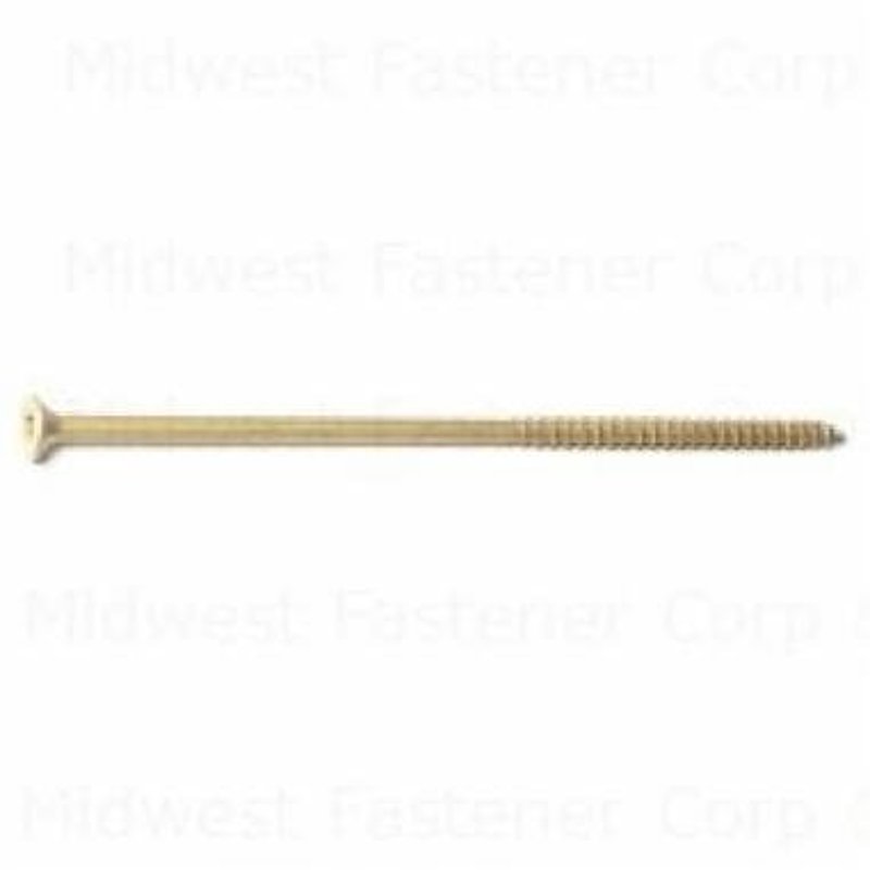 SaberDrive 51179 Deck Screw, #12 Thread, 6 in L, UNC Thread, 6 Nibs Bugle Head, Star Drive, Type 17 Point, Steel, Tan