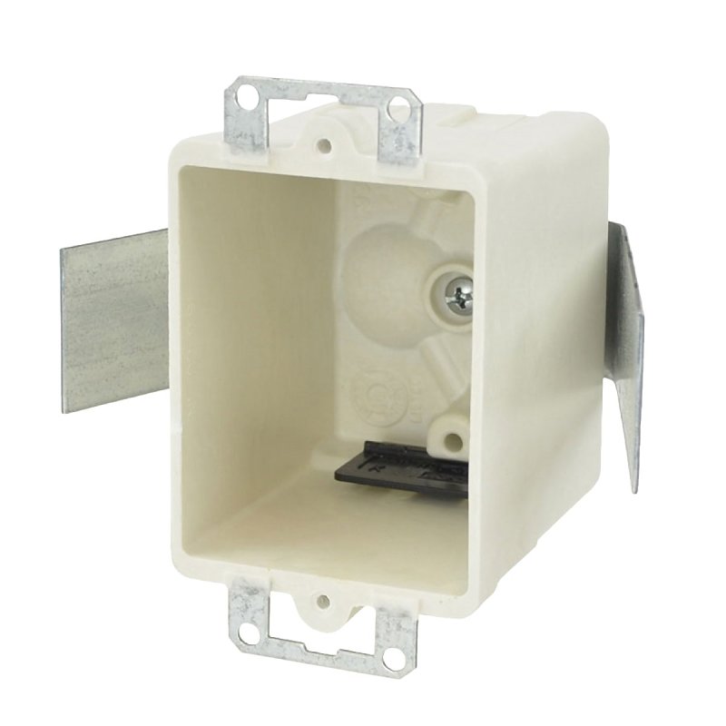 fiberglassBOX 9361-ESK Electrical Box, 2-Outlet, 1-Gang, 4-Knockout, Glass Reinforced Polyester, Off-White