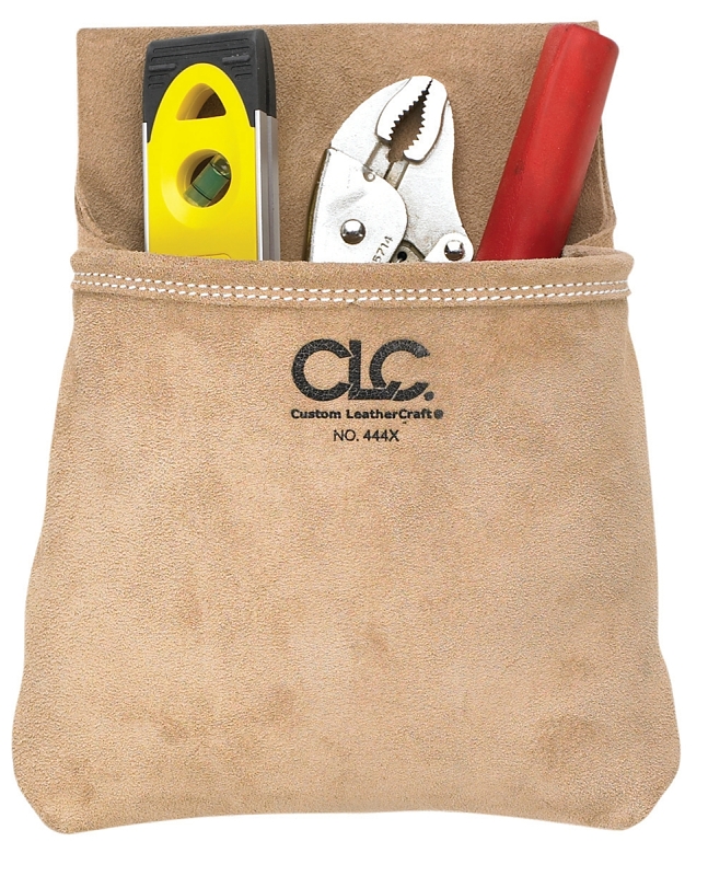 CLC 444X Tool Pouch, 1-Pocket, Suede Leather, 1 in W, 12.8 in H, 2-1/2 in D
