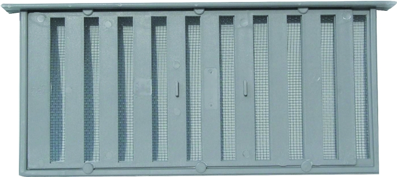 Witten Vent 320 Series PMS-1 GRAY Foundation Vent, 16 in W, 8 in H, 40 sq-in Net Free Ventilating Area, Mesh Grill, Gray, Pack of 12