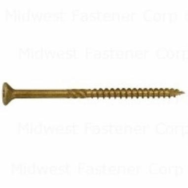 SaberDrive 50760 Deck Screw, #10 Thread, 3-1/2 in L, UNC Thread, 6 Nibs Bugle Head, Star Drive, Type 17 Point, Steel