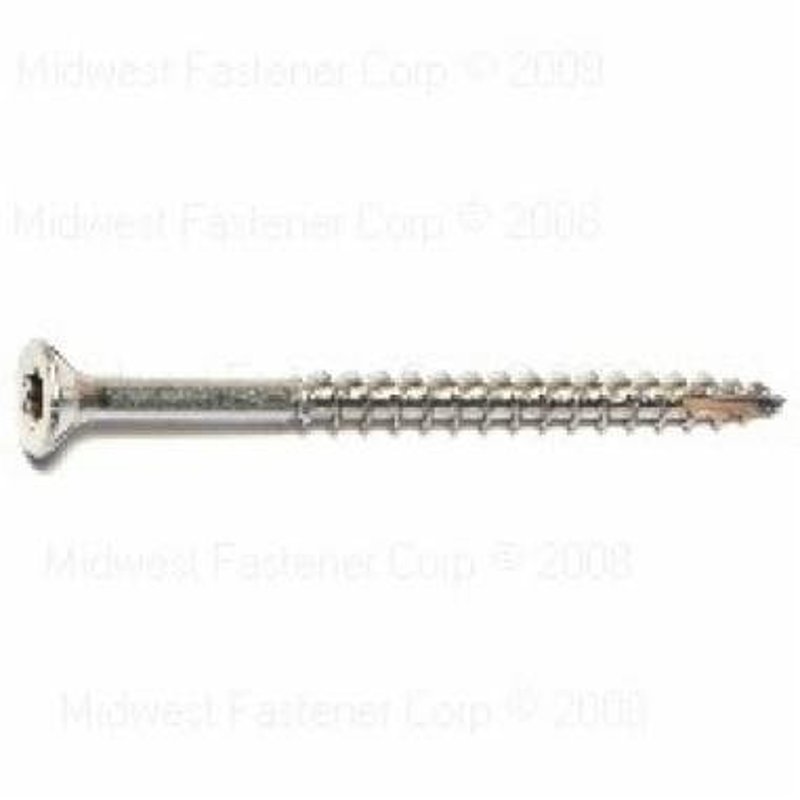 SaberDrive 50236 Deck Screw, #9 Thread, 2-1/2 in L, Bugle Head, Star Drive, Type 17 Point, Stainless Steel, Silver, 459