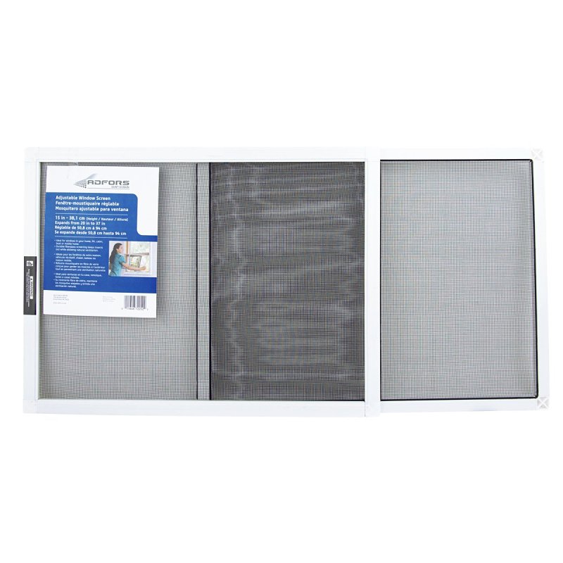 Adfors FSP8556-U Window Screen, 15 in L, 20 to 37 in W, Aluminum/Fiberglass, Charcoal