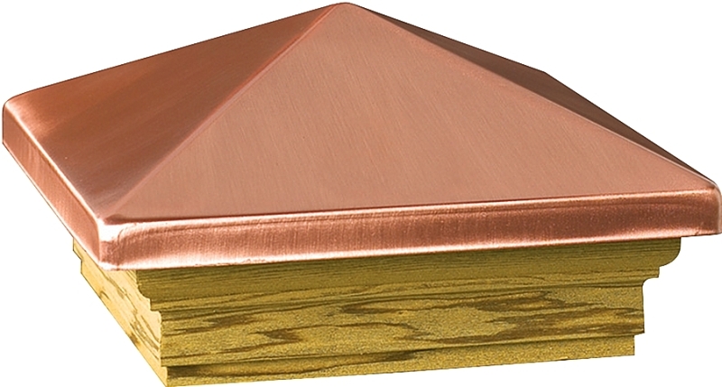 Maine Ornamental 72223 Post Cap, 4 in L, 4 in W, Cedar Wood, Copper, Copper