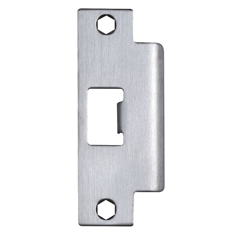 Tell Manufacturing CL100218 Door Strike Plate, 4-7/8 in L, 1-1/4 in W, Steel, Satin