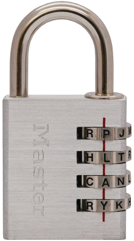 Master Lock 643DASTWD Padlock, Keyless/Non-Keyed Key, 1/4 in Dia Shackle, 7/8 in H Shackle, Steel Shackle, Aluminum Body