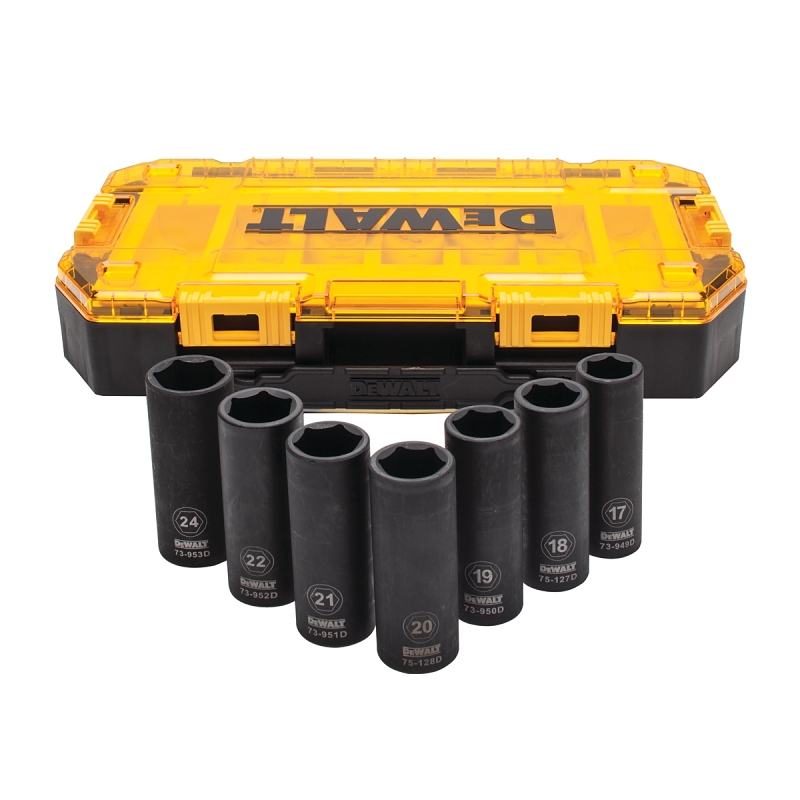DEWALT DWMT74737 Socket Set Specifications 1 2 in Drive Size Includes Lockable Stacking Case VORG7522451 DWMT74737