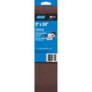 Norton 07660748620 Sanding Belt, 3 in W, 24 in L, 80 Grit, Medium, Aluminum Oxide Abrasive