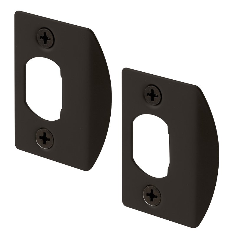Defender Security E 2516 Door Strike Plate, 2-1/4 in L, 1-7/16 in W, Steel, Bronze