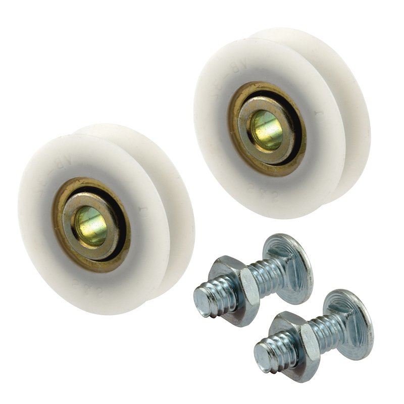 Prime-Line D 1504 Door Roller, 1-1/4 in Dia Roller, 5/16 in W Roller, Nylon, 2-Roller