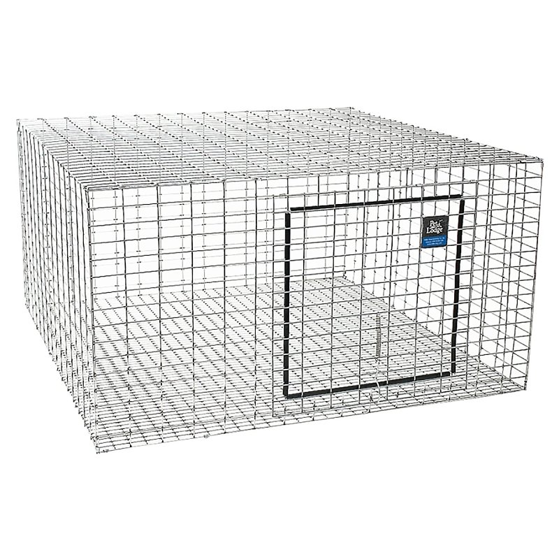 Pet Lodge AH2424 Rabbit Hutch, 24 in W, 24 in D, 16 in H, 24 in, Steel/Vinyl, Galvanized